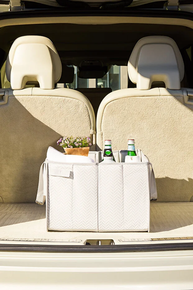 Araç İçi Gri Balıksırtı Bagaj Düzenleyici Araba Çantası Organizeri 31x36x27